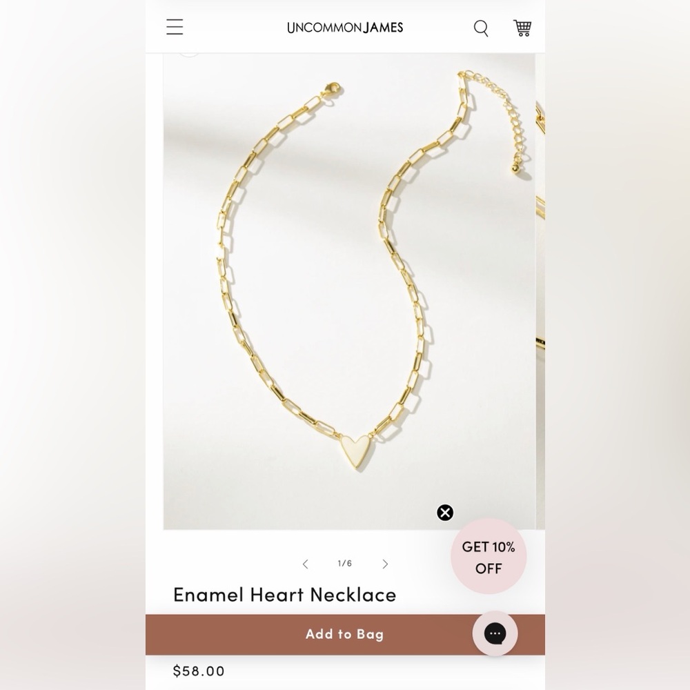 Uncommon James Enamel Heart Necklace